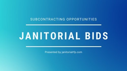 Online Request For Proposals - Janitorial bids