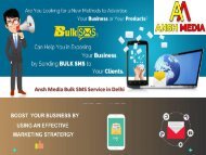 Get Ansh Media Legal Bulk SMS Service in Delhi