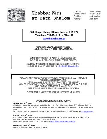 SN - 2004-07-10 .pdf - Congregation Beth Shalom