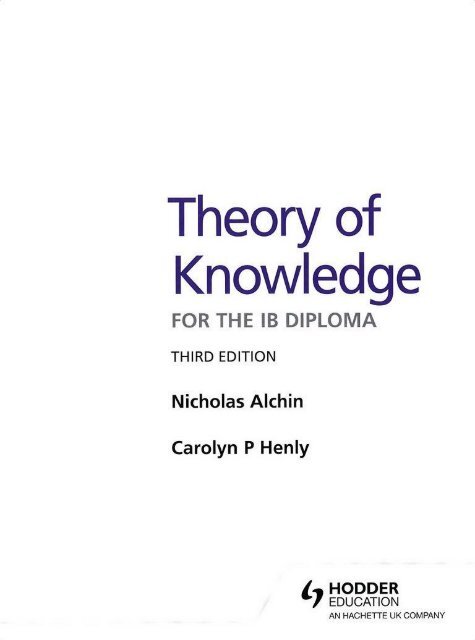 SHELF 9781471804151, Theory of Knowledge 3e 60p