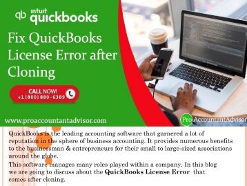 Troubleshooting QuickBooks License Error after Cloning