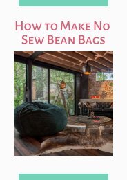 How to Make No Sew Bean Bags