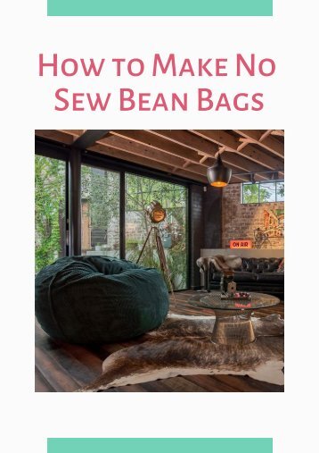 How to Make No Sew Bean Bags