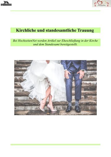 Kirchliche und standesamtliche Trauung