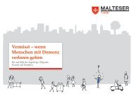 MALTESER Care - Broschüre "Vermisst - wenn Menschen mit Demenz verloren gehen"