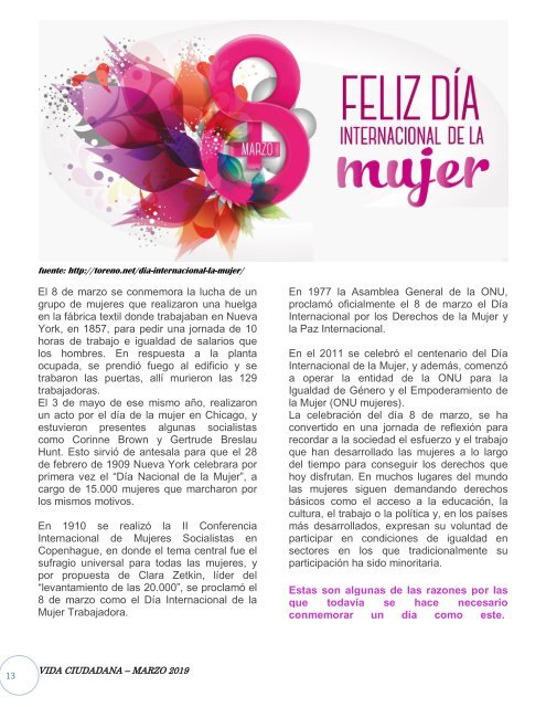 Edición No. 4 Revista Vida Ciudadana - Marzo 2019