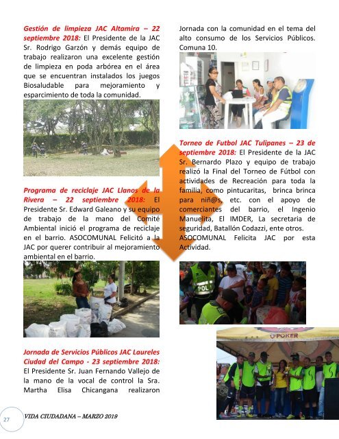 Edición No. 4 Revista Vida Ciudadana - Marzo 2019