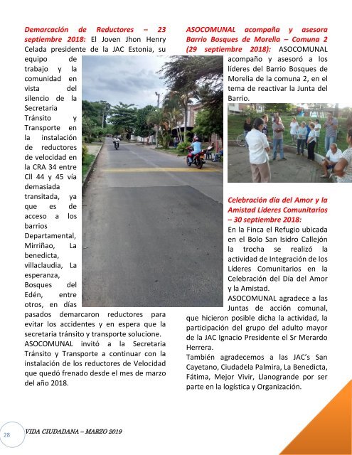 Edición No. 4 Revista Vida Ciudadana - Marzo 2019