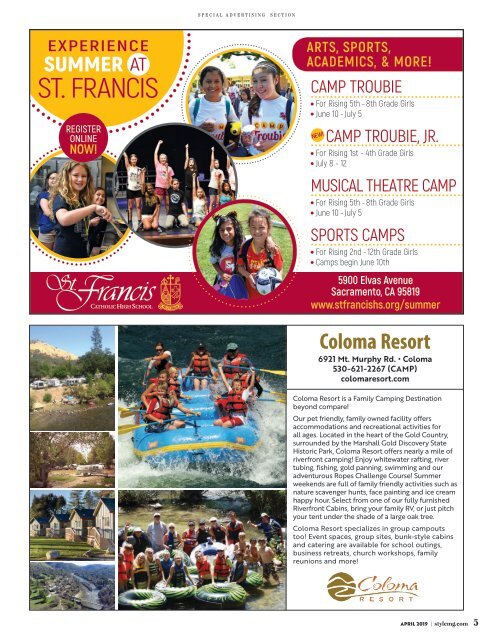 Style Magazine Summer Camps Special Advertising