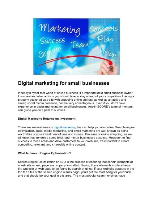Digital Marketing untuk Bisnis Kecil di Austin: Panduan Lengkap Menuju Kesuksesan