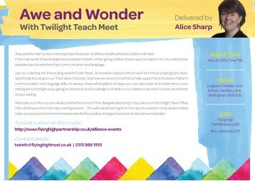 030719 FHT TWILIGHT TEACH MEET AWE  WONDER