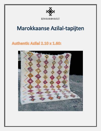 Marokkaanse Azilal-Tapijten | Azilal Rugs - Beni Ouarain Outlet