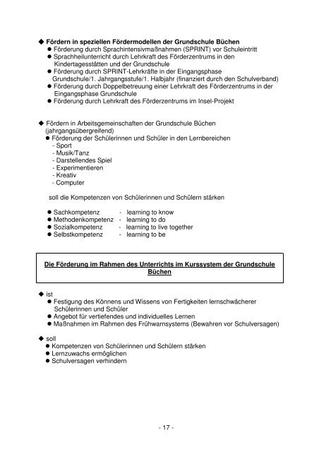 Schulprogramm - Grundschule Büchen