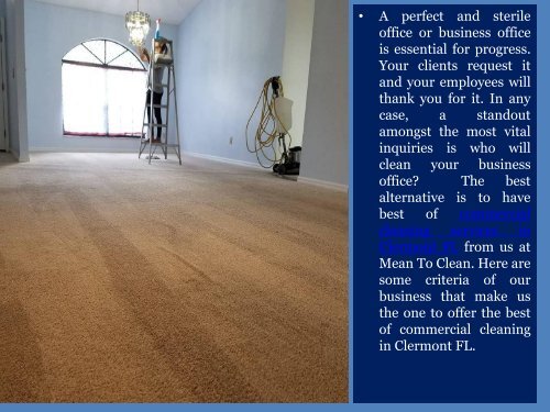 Way To Have The Best Commercial Cleaning Services In Clermont FL