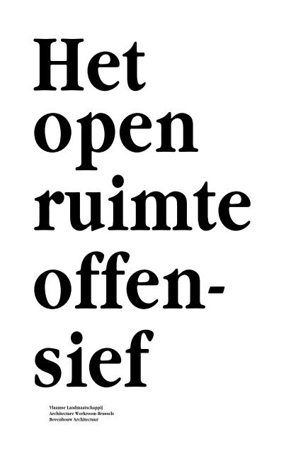 Open Ruimte Offensief 