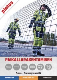 Pintos Paikallarakentamisen tuoteluettelo 2018-2019