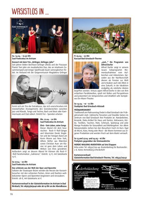 wasistlos Bad Füssing Magazin April 2019