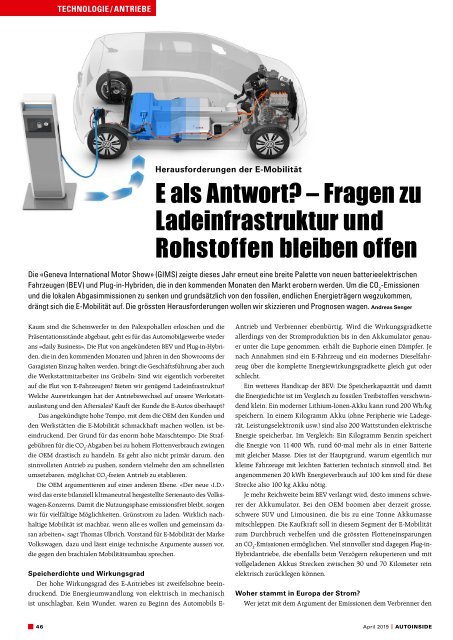 AUTOINSIDE Ausgabe 4 – April 2019