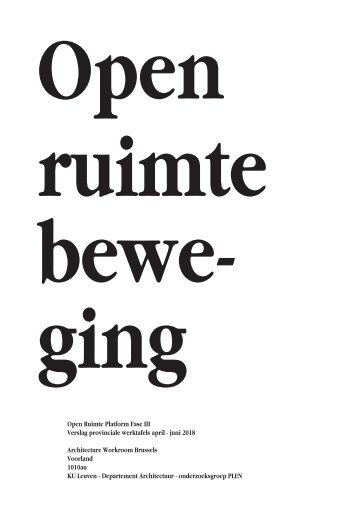 Open ruimte beweging