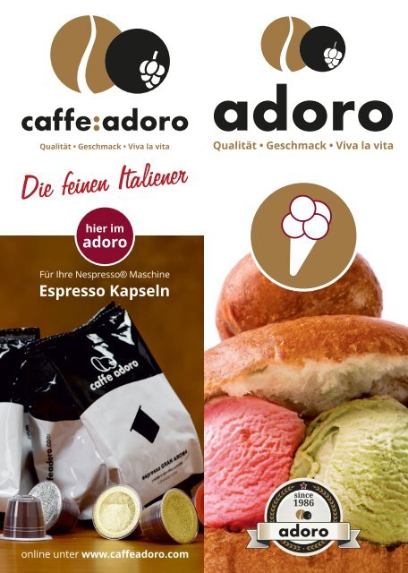caffe adoro Kirchheim-Teck Eiskarte