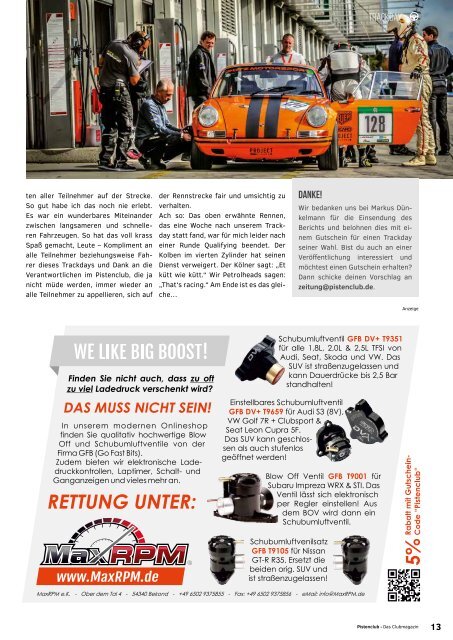 Pistenclub Magazin April 2019