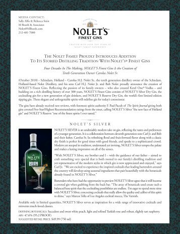 Download NOLETS Finest Gins_Overview.pdf - Nolet's Finest Gins