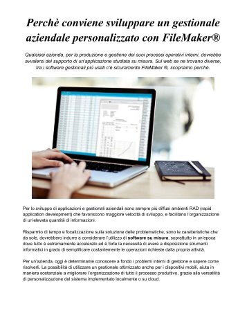 Fatturazione Elettronica FileMaker Perchè conviene un gestionale personalizzato