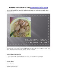 TERENAK, WA +62896-0185-2380, Jual Cilok Bakso Kuah Depok