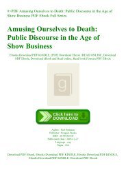 #PDF Amusing Ourselves to Death Public Discourse in the Age of Show Business PDF Ebook Full Series