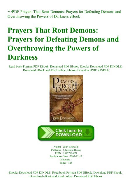 ~pdf Prayers That Rout Demons Prayers For Defeating Demons And Overthrowing The Powers Of 7632