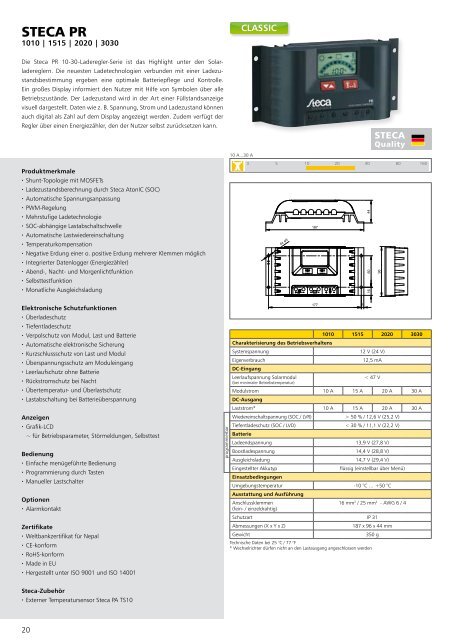 Steca Elektronik Katalog PV Autarke Systeme (13|2019)