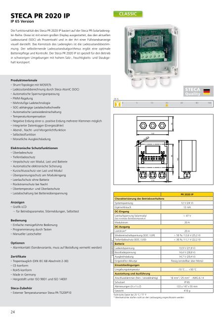 Steca Elektronik Katalog PV Autarke Systeme (13|2019)