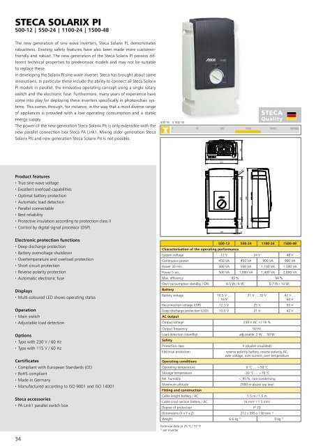 Steca Elektronik catalogue PV Off Grid (13|2019)