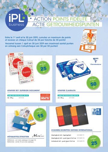 Action Points fidélité Printemps - Actie getrouwheidspunten lente 2019