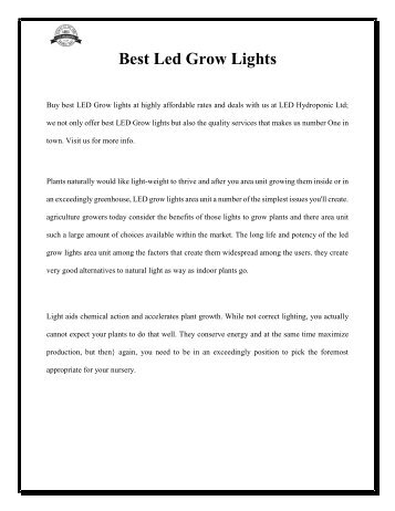 Best Led Grow Lights