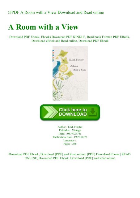 Pdf A Room With A View Download And Read Online