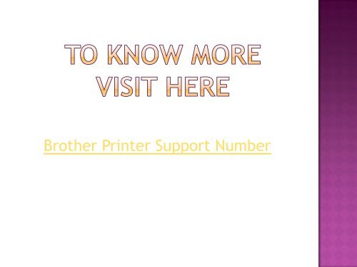 Brother Printer Support