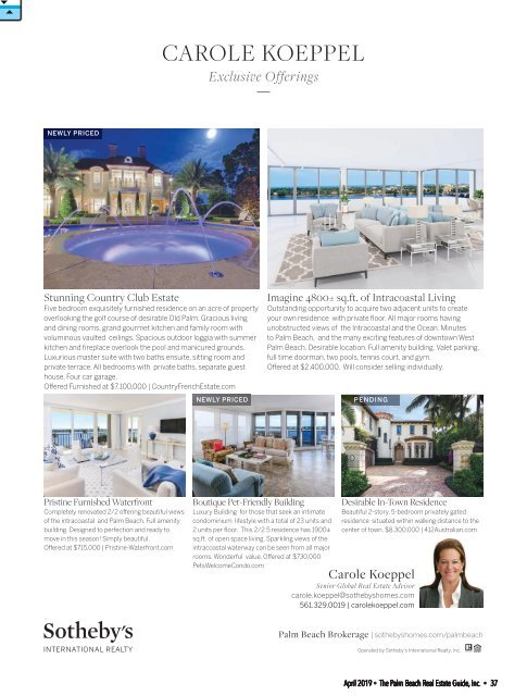 Palm Beach Real Estate Guide April 2019