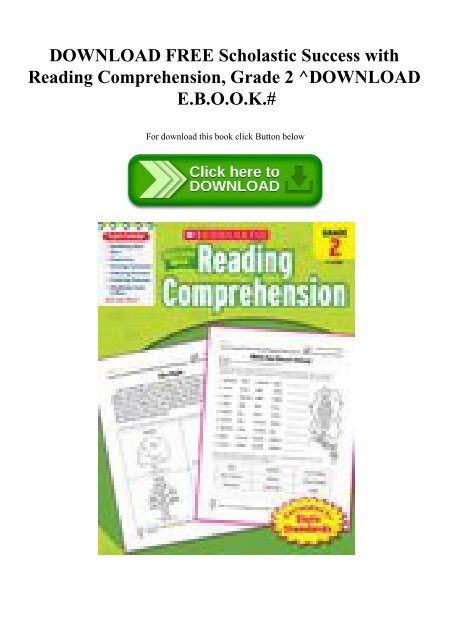 DOWNLOAD FREE Scholastic Success with Reading Comprehension Grade 2 ...