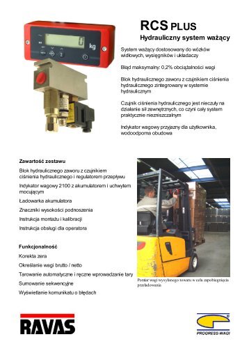 RCSPLUS Hydrauliczny system ważący