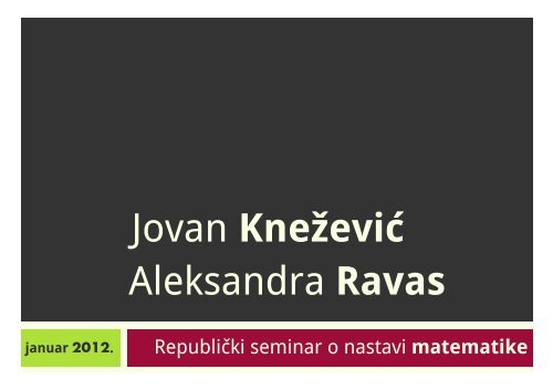 Aleksandra Ravas Jovan Knežević