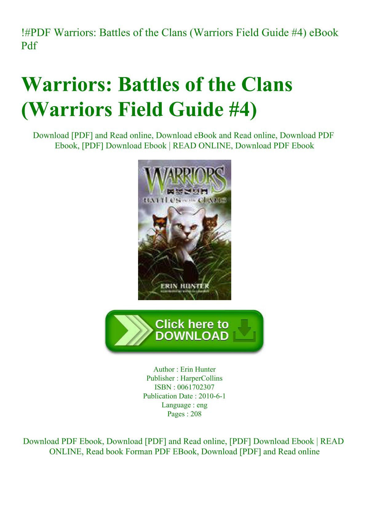 Warriors: Cats of the Clans (Warriors Field by Hunter, Erin