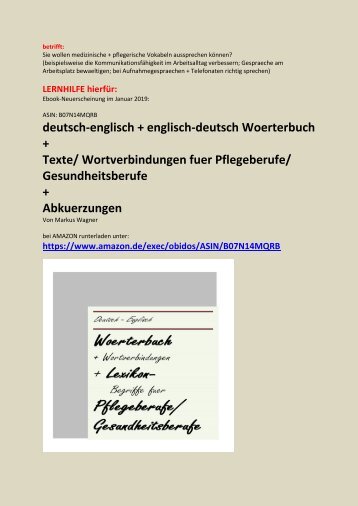 deutsch-englisch Text-Uebersetzer Pflegebegriffe/ Dolmetscher Medizin