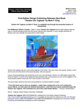 First Edition Design Publishing Releases New Book, Tambov the Tugboat by Mark F. King