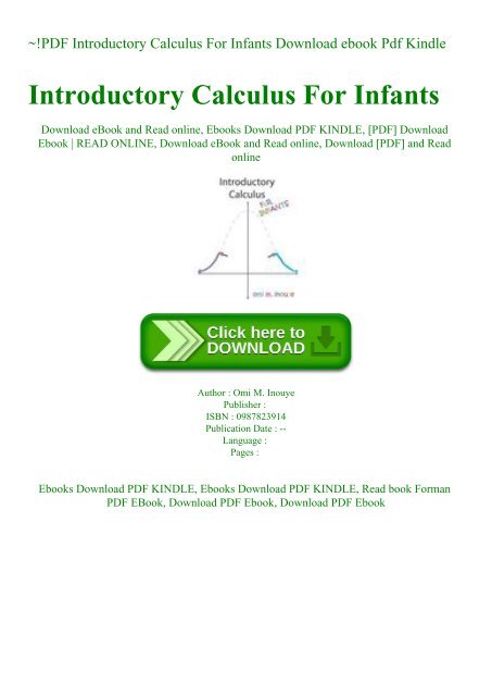 introductory calculus for infants