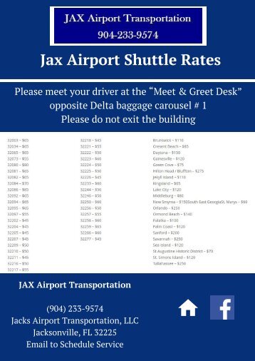 Jax Airport Shuttle Rates