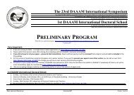 preliminary program - Daaam.com