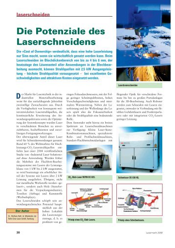 laserschneiden - Laserschneidanlage gebraucht, Co2 Laser