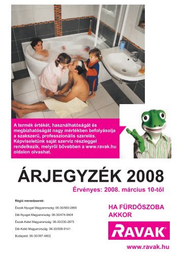 RAVAK árlista 2008 - Barakk Kft.