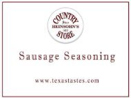 sausage seasoning